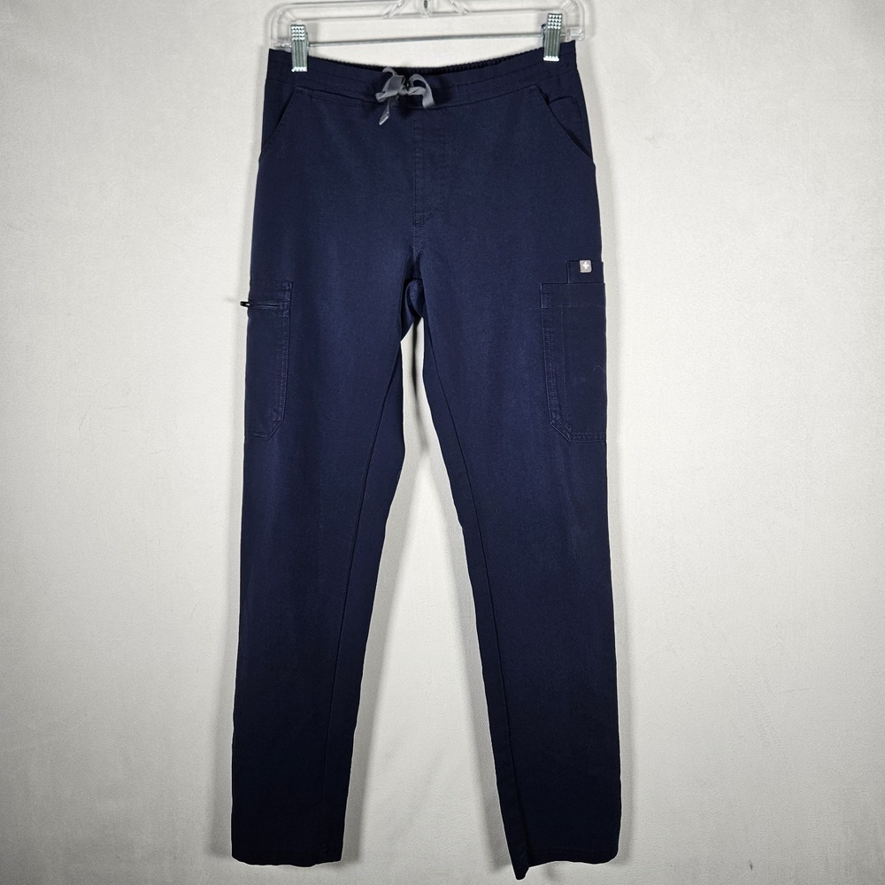 FIGS Yola Skinny Scrub Pants With Yoga Waistband Women's sz XS Navy Blue Medical